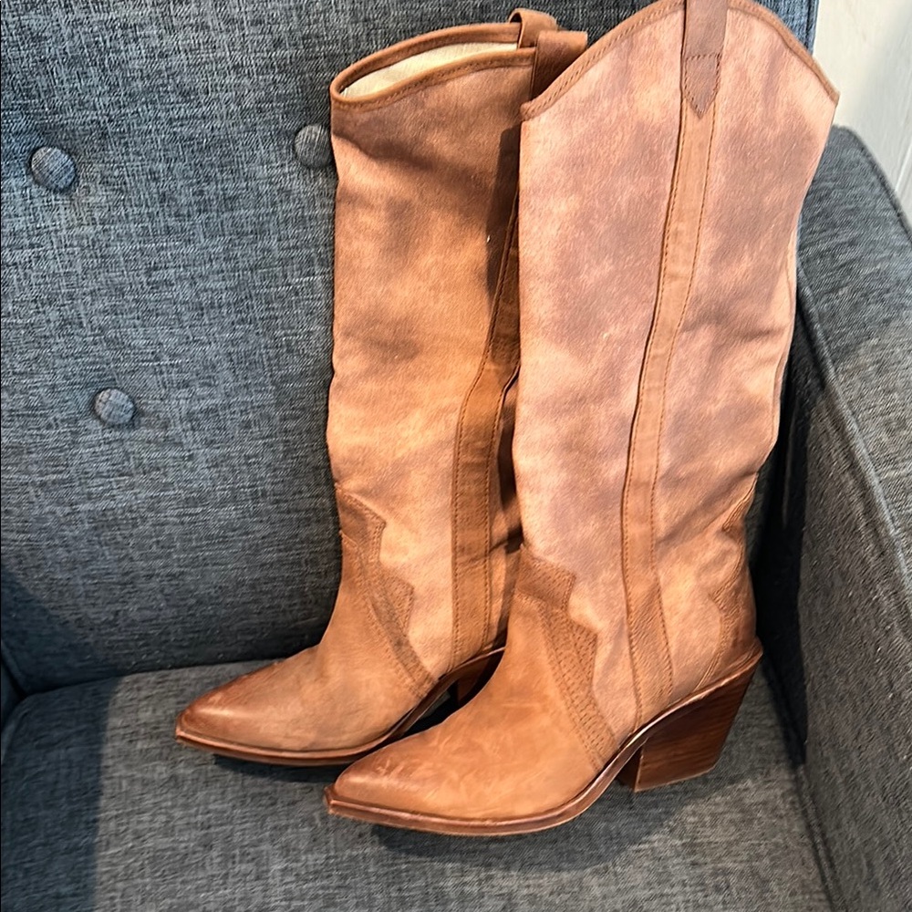 Brown dolce vita western Boots